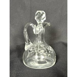 Fostoria Antique 1920's Etch 212 Crystal Cruet-Extremely Rare Find!